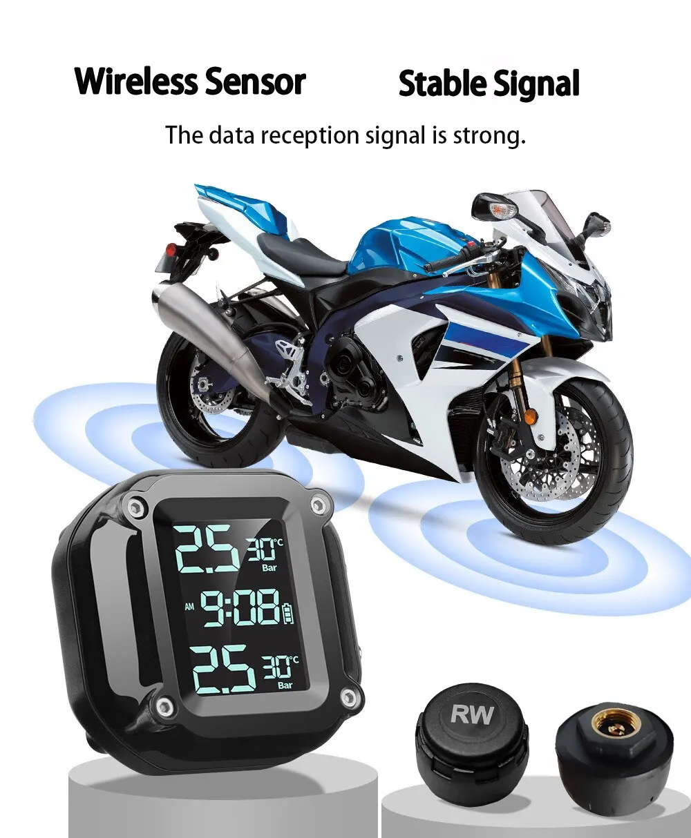 M5 TPMS Motorcycle Tire Pressu - Tire Pressure Monitor ulasan dan harga