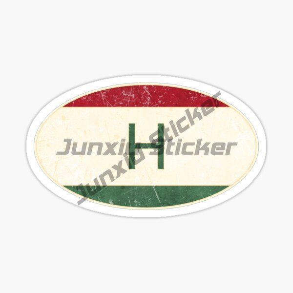 HUNGARY Oval Flag Sticker Wate - Car Accessories Logo ulasan dan harga