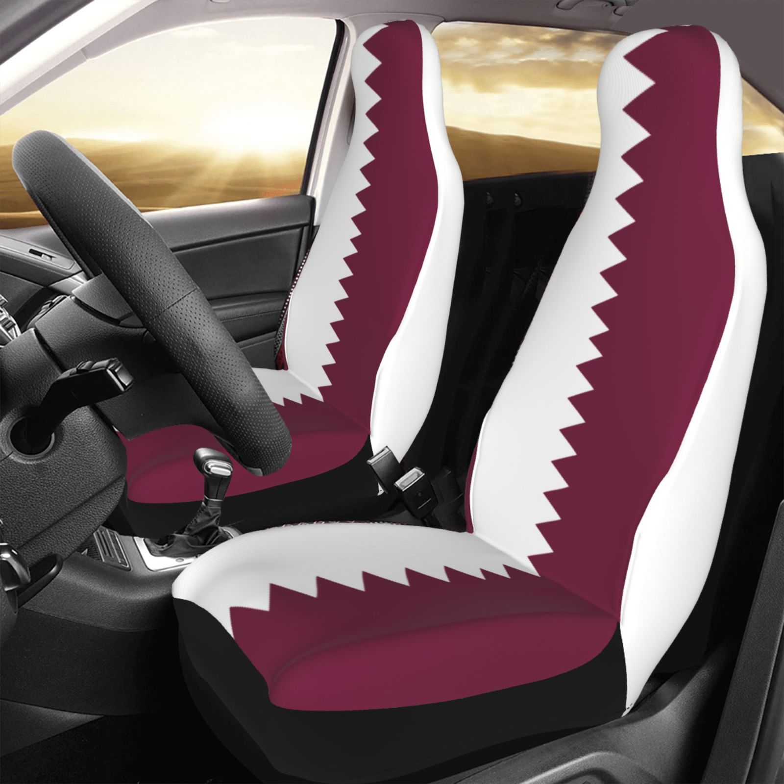 Qatar Flag Printed Patriotic-t - Car Accessories Qatar ulasan dan harga