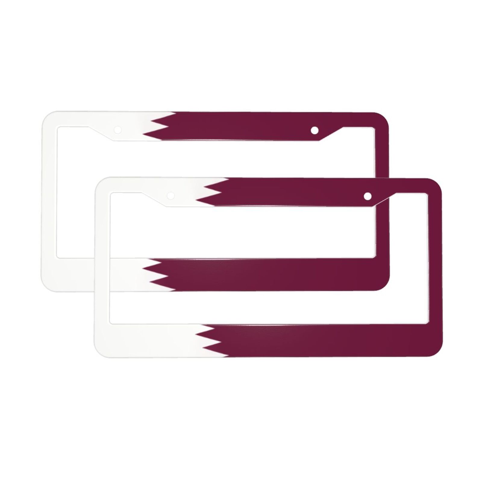 Flag of Qatar Pattern License  - Car Accessories Qatar ulasan dan harga