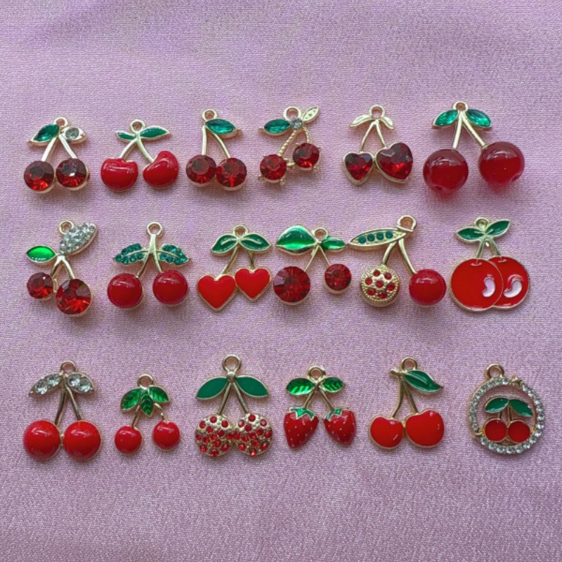 12pcs Amazon Red Cherry Keycha - Car Accessories Amazon ulasan dan harga