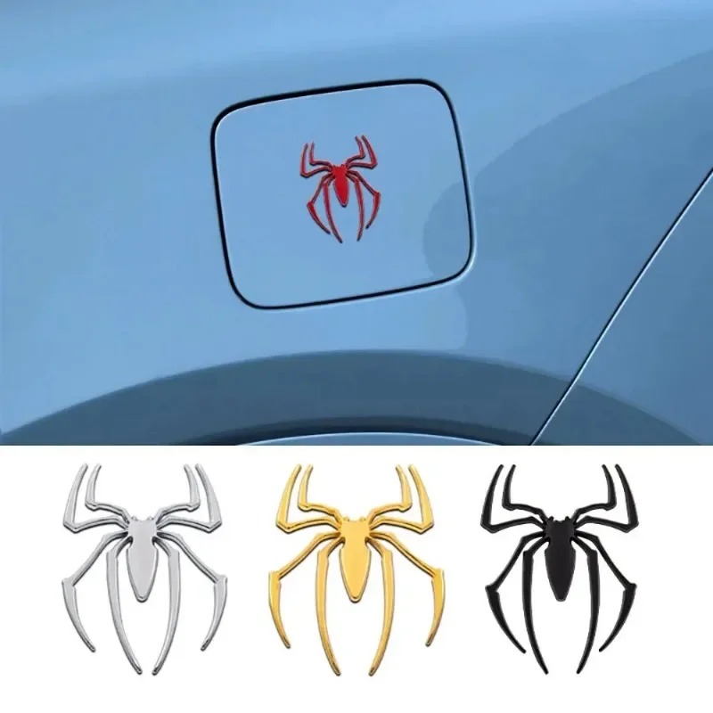 3D metal car stickers, spider  - Car Accessories Logo ulasan dan harga