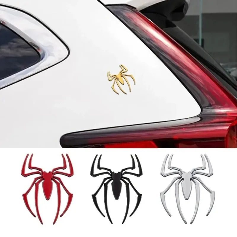 3D metal car stickers, spider  - Car Accessories Logo ulasan dan harga