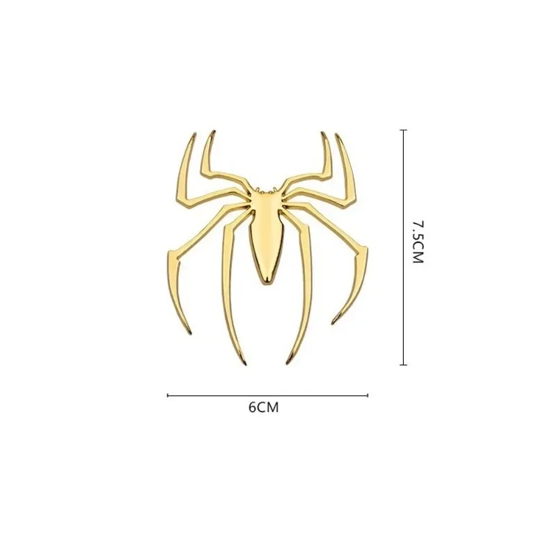3D metal car stickers, spider  - Car Accessories Logo ulasan dan harga