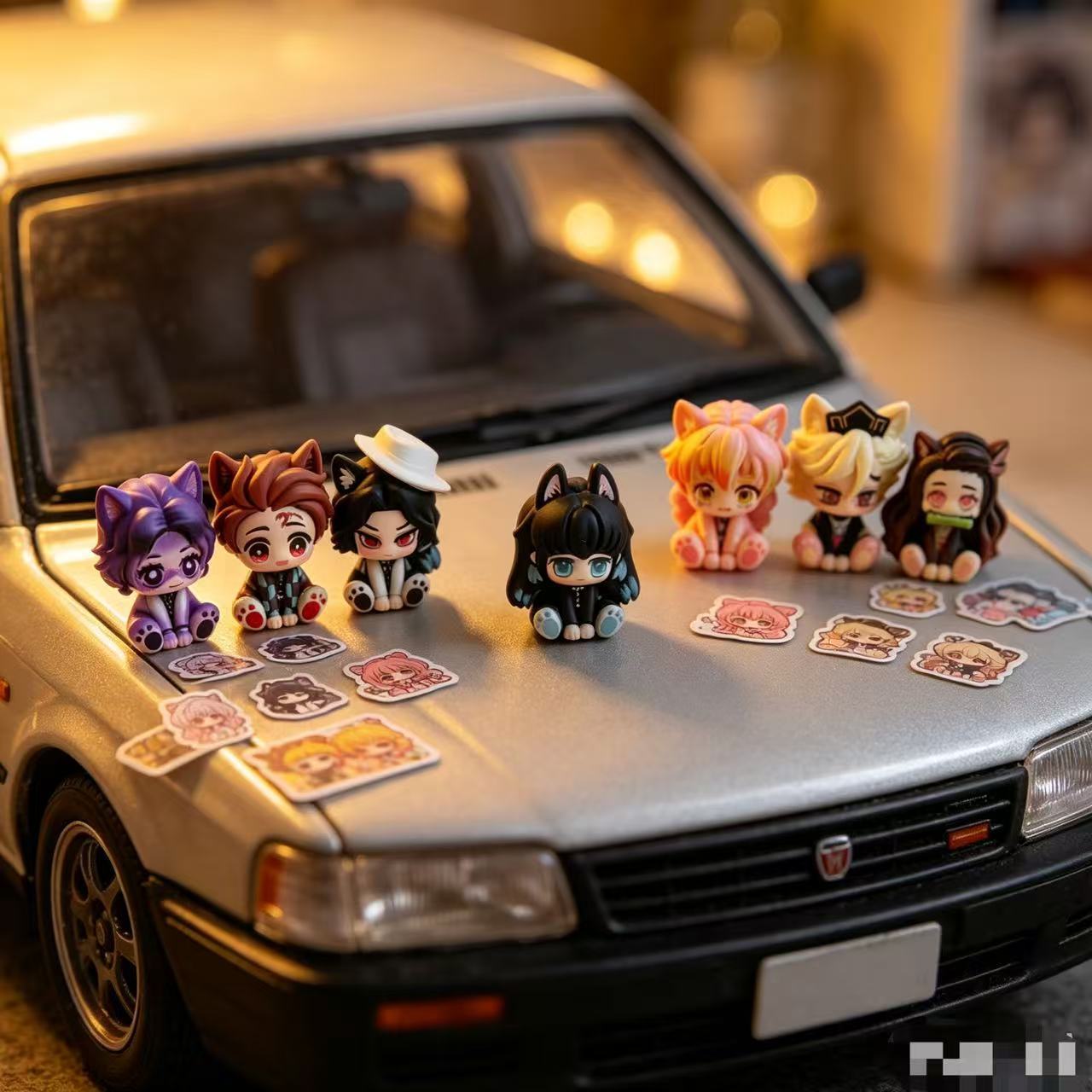 Demon Slayer Cute Chibi Figuri - Car Accessories Cute ulasan dan harga