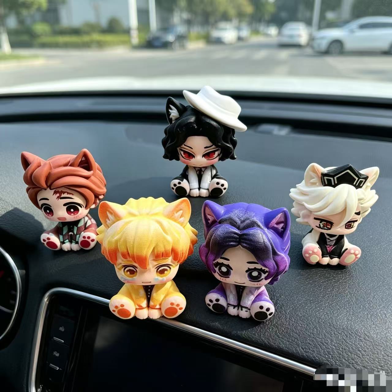 Demon Slayer Cute Chibi Figuri - Car Accessories Cute ulasan dan harga
