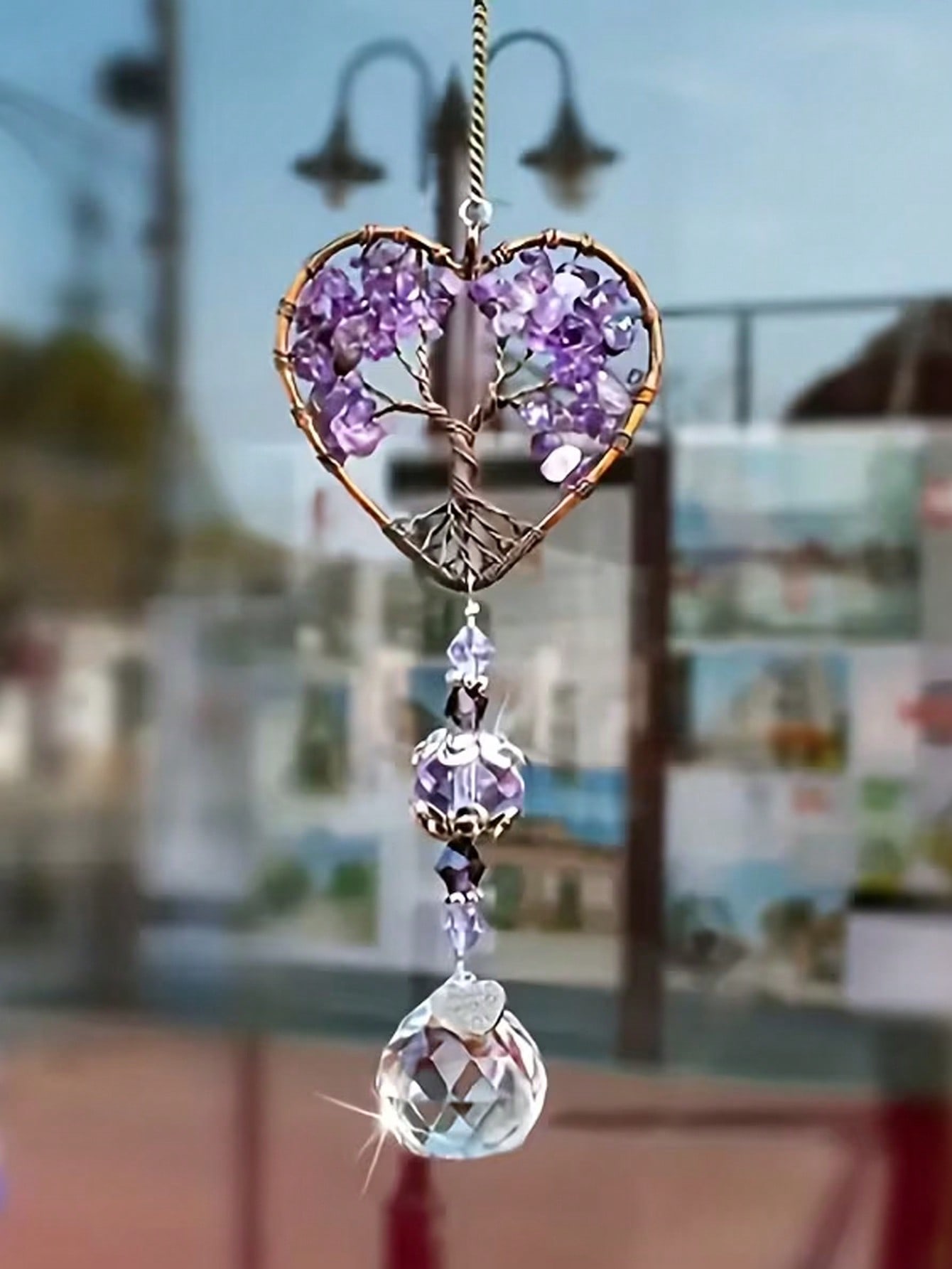 Heart Amethyst Tree of Life Ca - Car Accessories Evil Eye ulasan dan harga