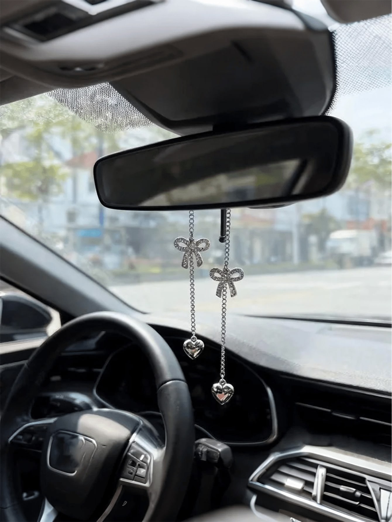 Gold Chain Rhinestone Heart Bo - Car Accessories Evil Eye ulasan dan harga