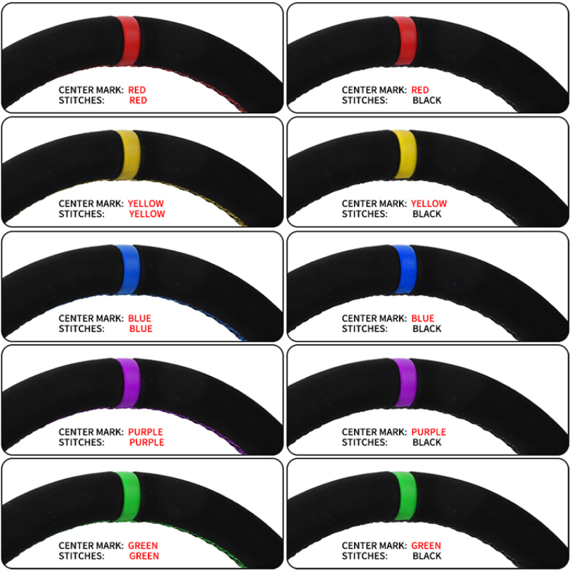 Suede Racing Steering Wheel Su - Car Accessories Logo ulasan dan harga