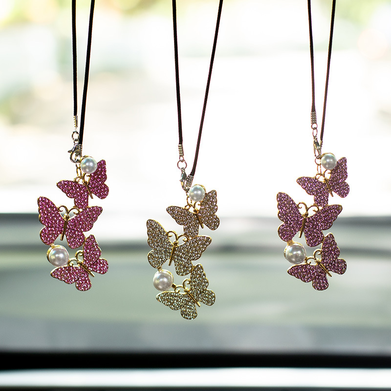 Butterfly Car Hanging Pendant  - Car Accessories Evil Eye ulasan dan harga