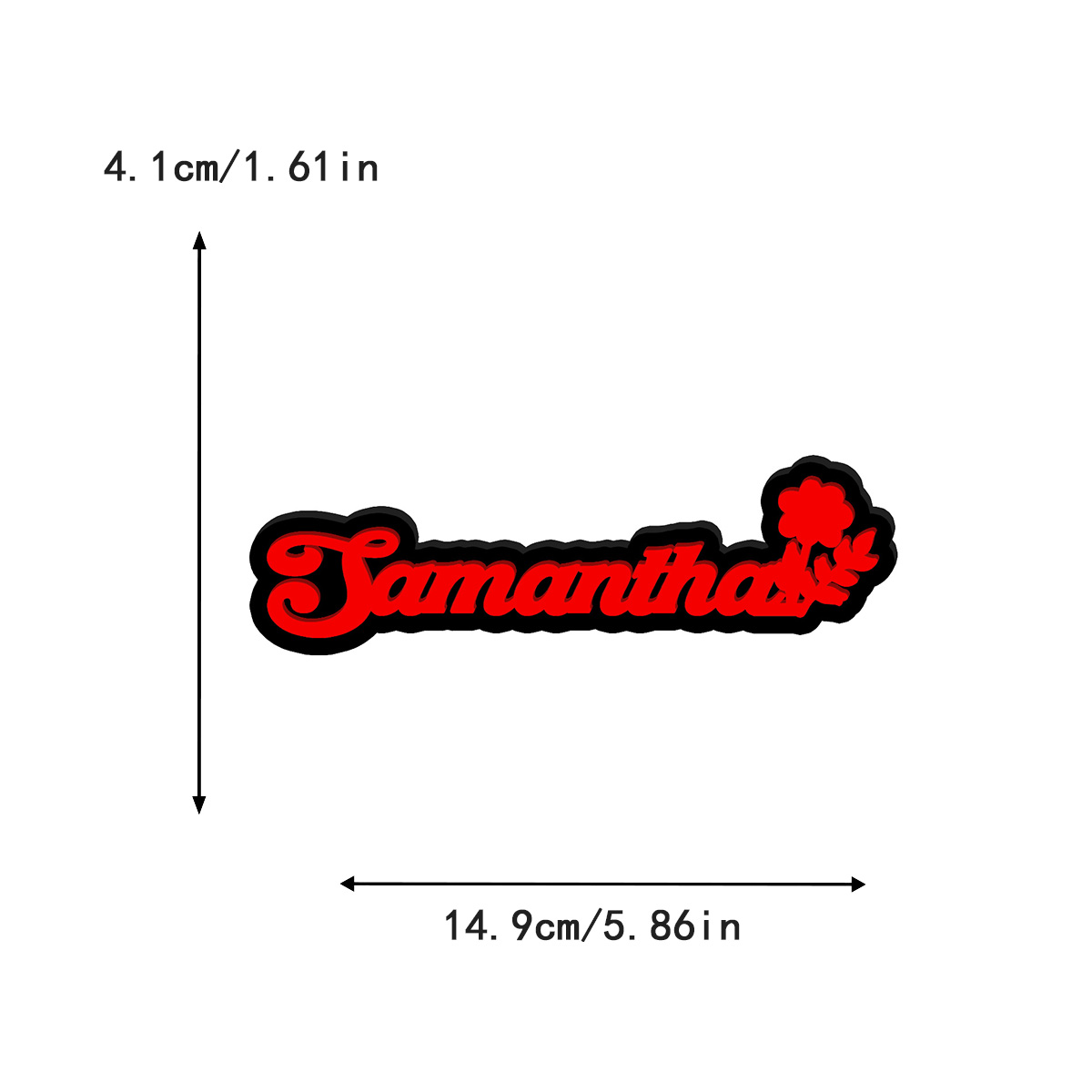 Custom Font Flower Simple 3D A - Car Accessories Logo ulasan dan harga