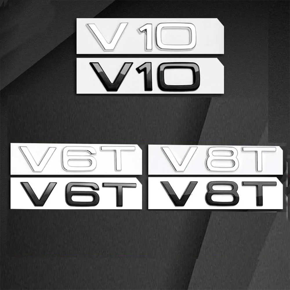 3D ABS Chrome Black Logo V6T V - Car Accessories Logo ulasan dan harga