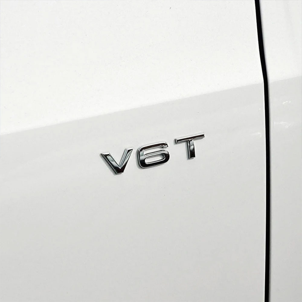 3D ABS Chrome Black Logo V6T V - Car Accessories Logo ulasan dan harga