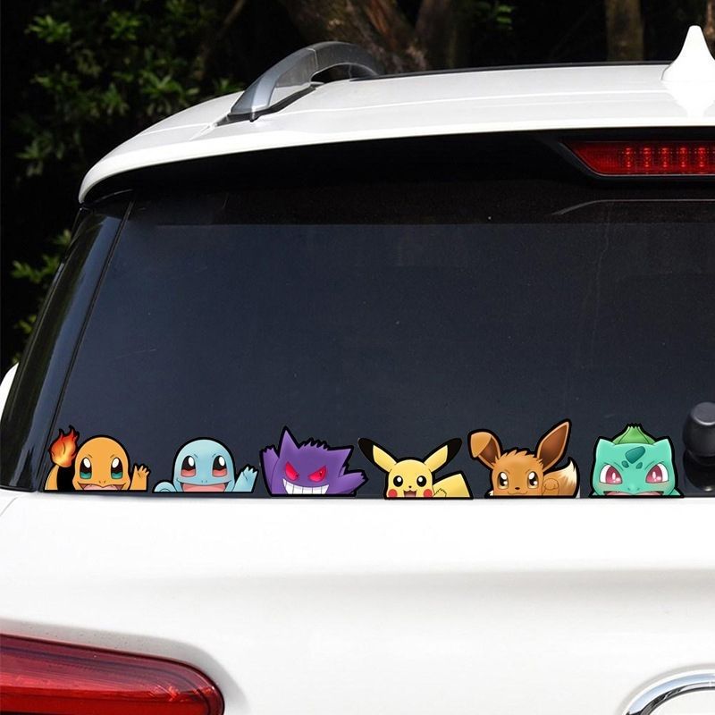 Pokémon car window sticker, Po - Car Accessories Cute ulasan dan harga