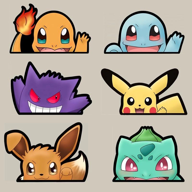 Pokémon car window sticker, Po - Car Accessories Cute ulasan dan harga