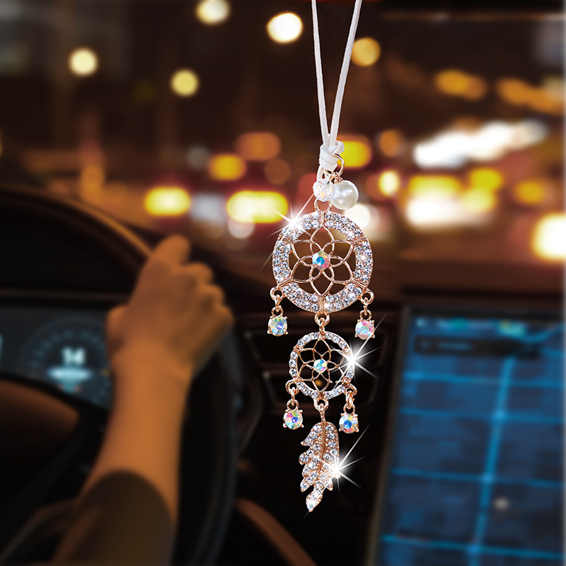 Diamond-encrusted Flower Shape - Car Accessories Evil Eye ulasan dan harga