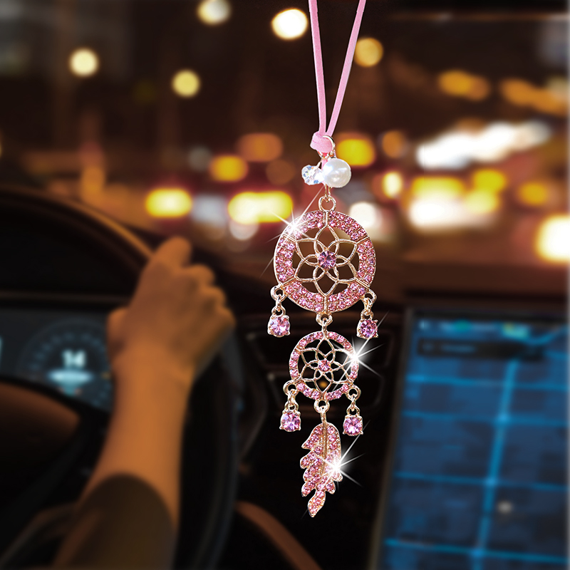 Diamond-encrusted Flower Shape - Car Accessories Evil Eye ulasan dan harga