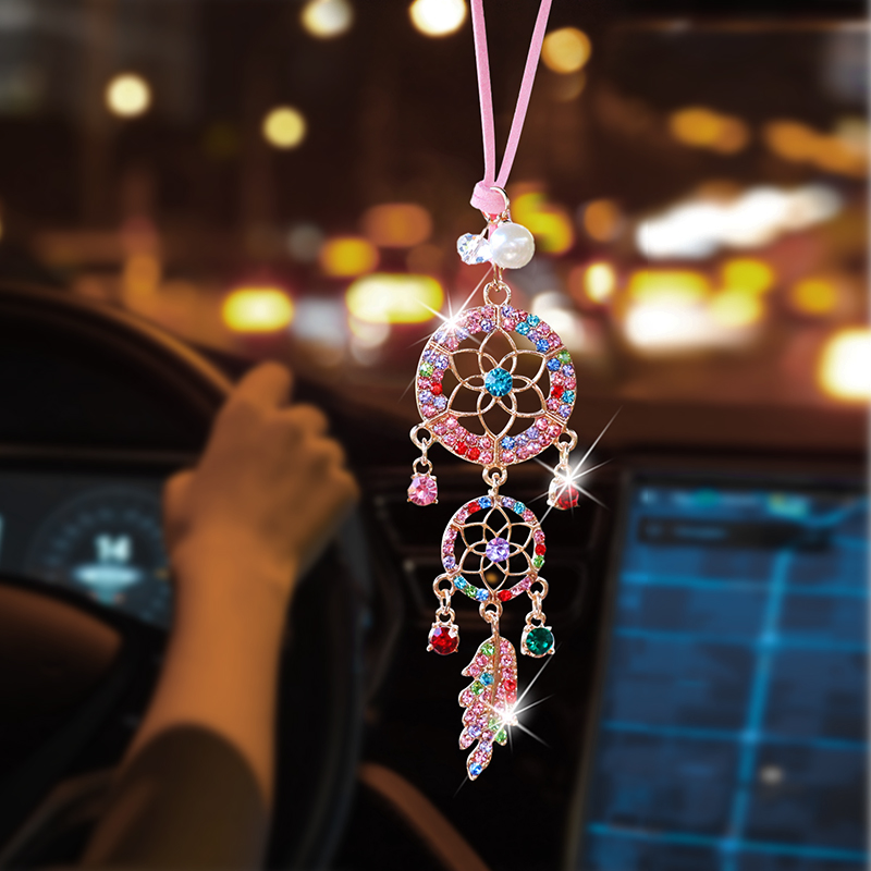 Diamond-encrusted Flower Shape - Car Accessories Evil Eye ulasan dan harga