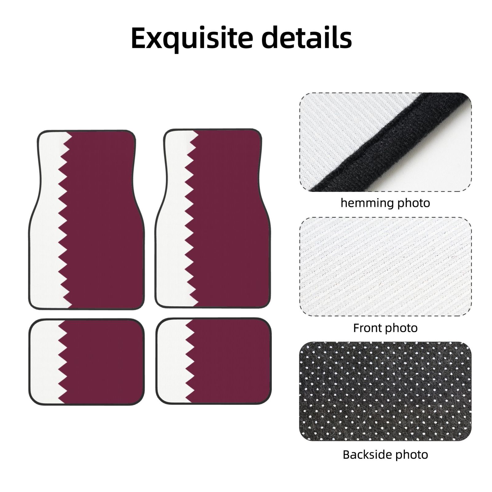 Flag of Qatar Pattern Car Floo - Car Accessories Qatar ulasan dan harga