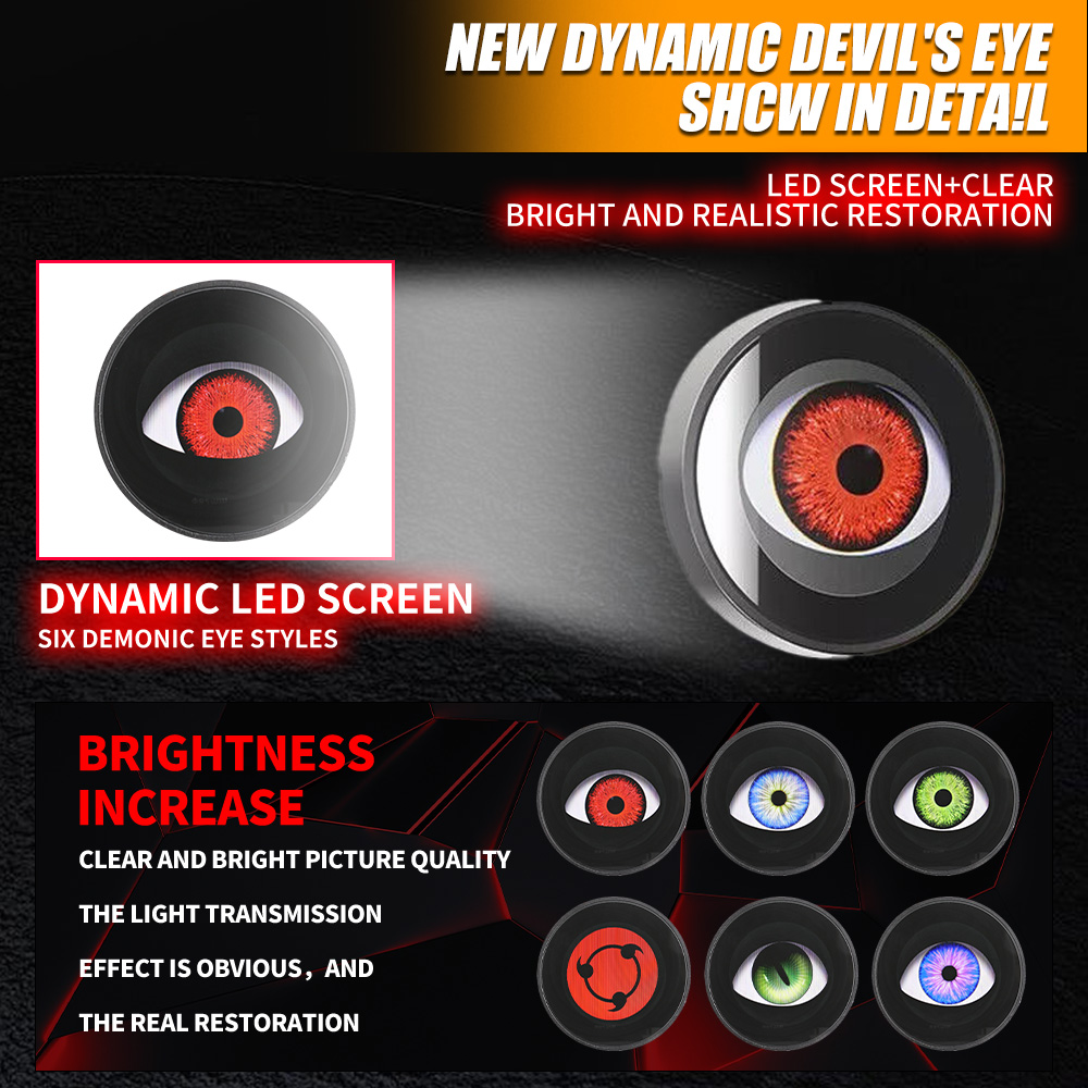 LED Headlight Demon Eyes Dynam - Car Accessories Evil Eye ulasan dan harga
