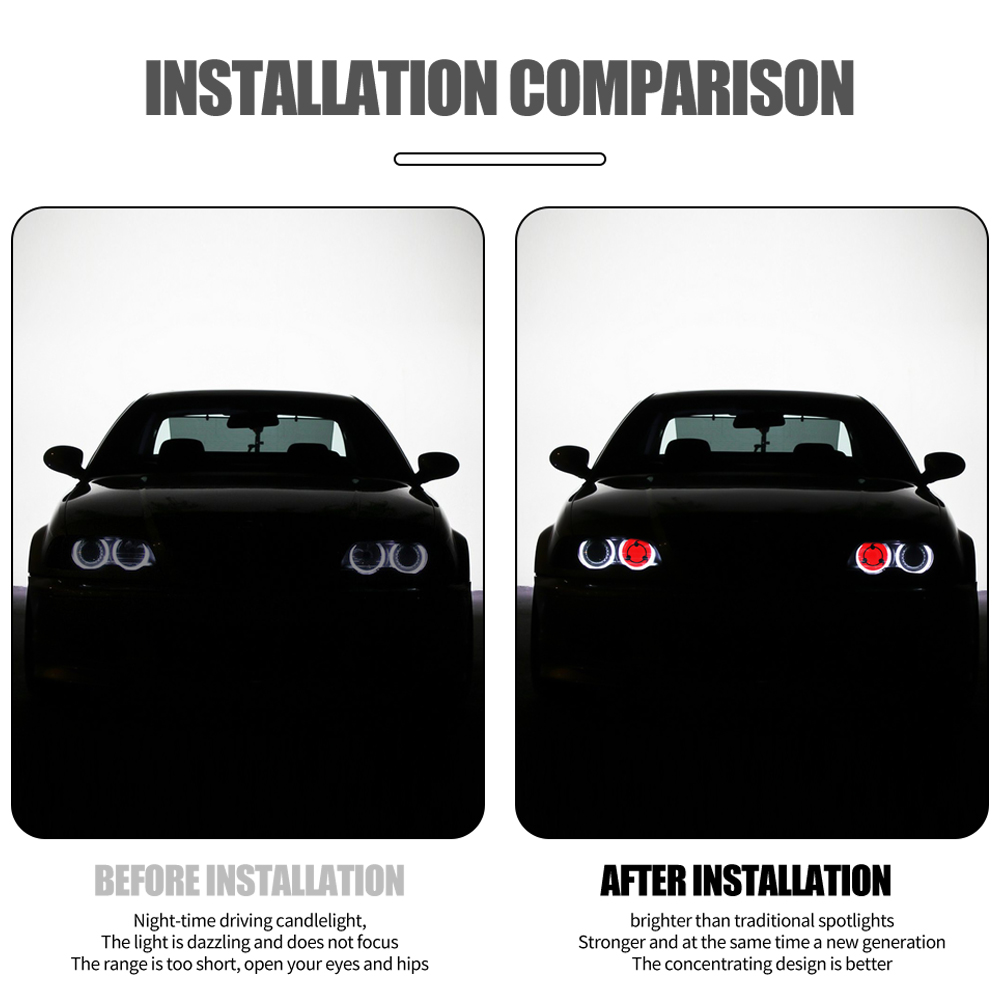 LED Headlight Demon Eyes Dynam - Car Accessories Evil Eye ulasan dan harga